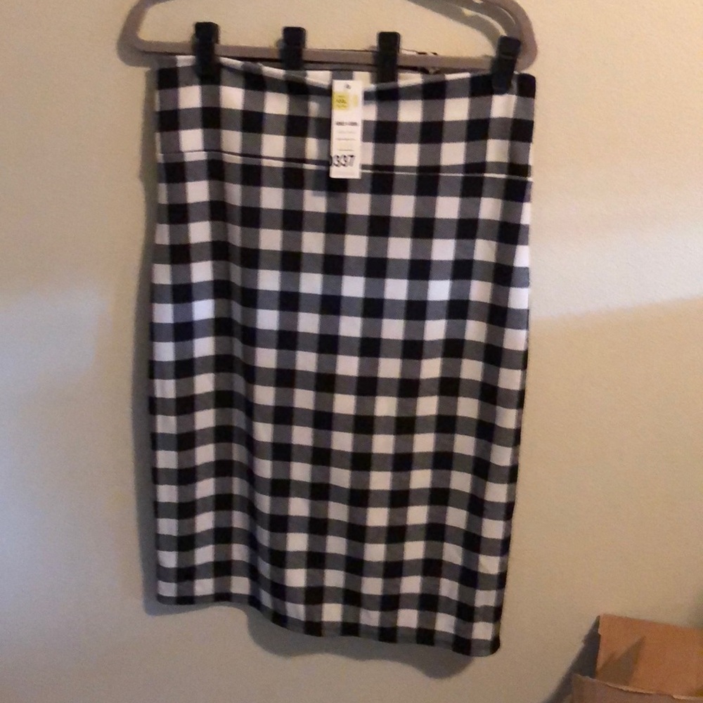 Buffalo check pencil skirt by Agnes & Dora